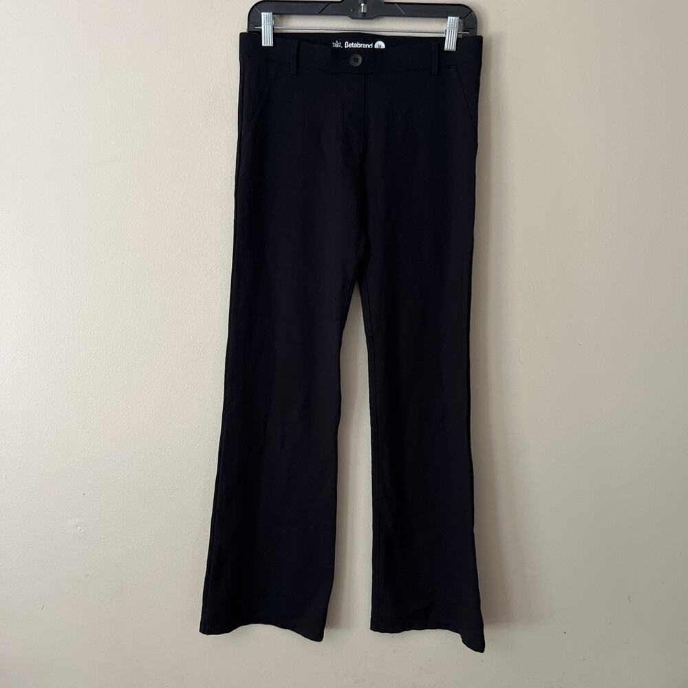 Betabrand Classic Yoga Dress Pant Straight Leg Womens Size Medium Black